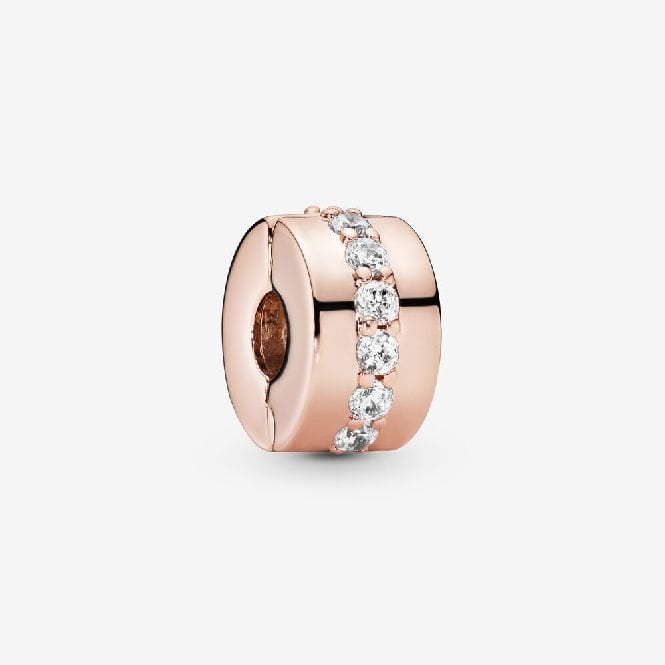Rose Sparkling Row Spacer Charms