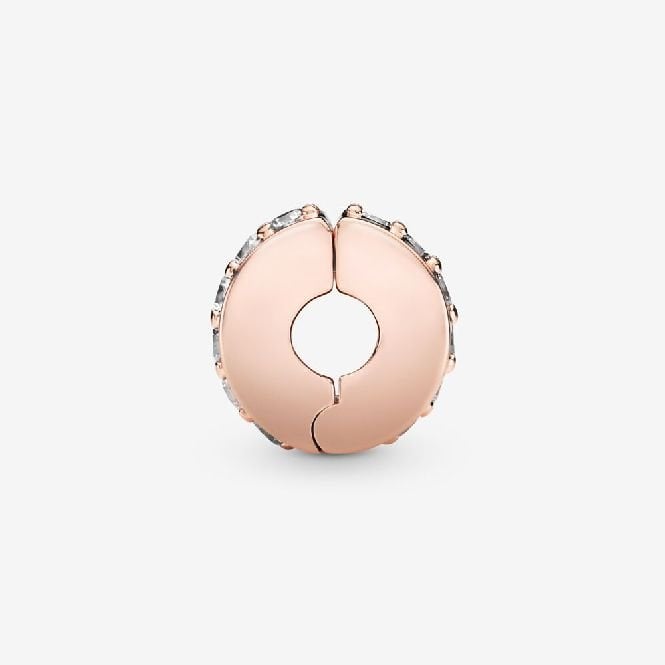 Rose Sparkling Row Spacer Charms