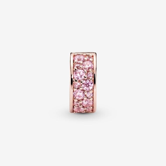 Rose Pink Pave Clip Charms