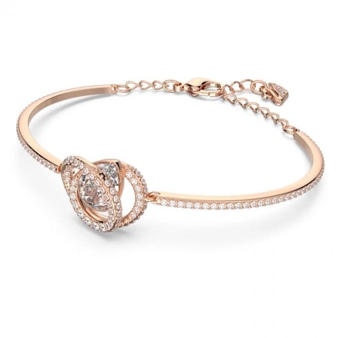 Generation Bangle with White Crystal in Rose Gold