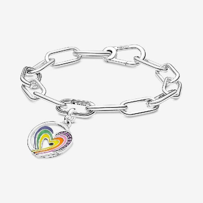 ME Rainbow Heart of Freedom Medallion Charms