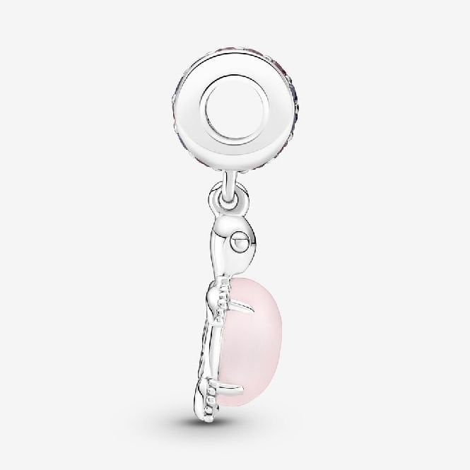 Murano Glass Pink Sea Turtle Dangle Charms