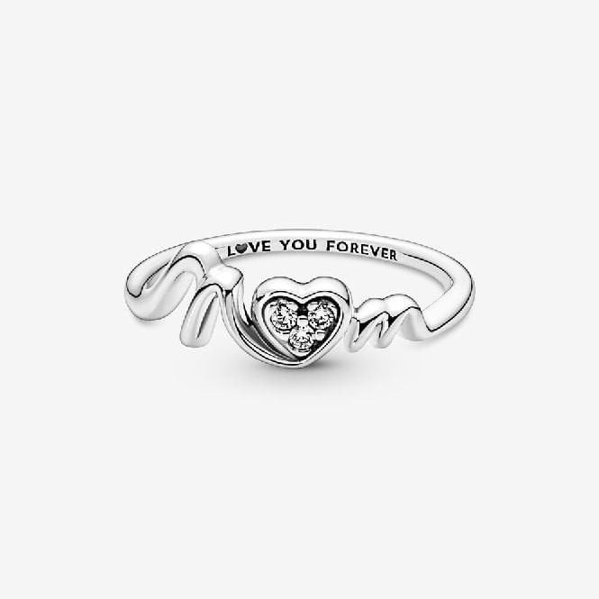 Mum Pave Heart Ring, Size 54