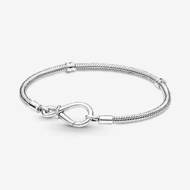 Moments Infinity Knot Snake Chain Bracelet, 20cm