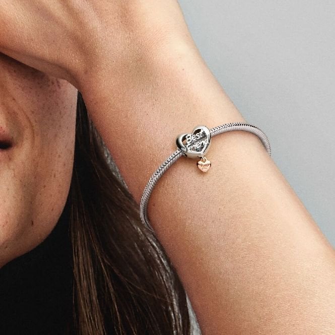 Love You Best Friend Heart Charms