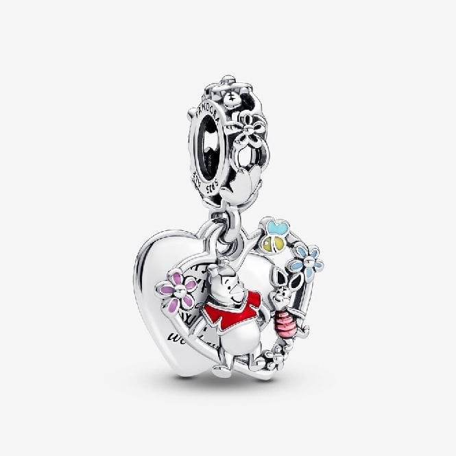 Pandora Disney Winnie the Pooh Piglet Double Dangle Charms