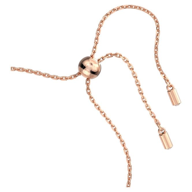 Una Bracelet with Round-Cut White Crystal Pave in Rose Gold