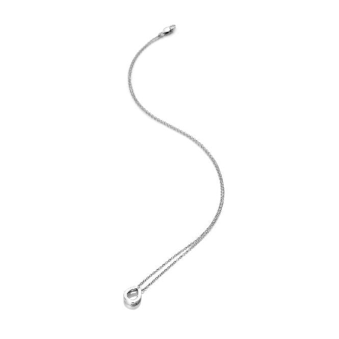 Silver Diamond Amulet Teardrop Pendant