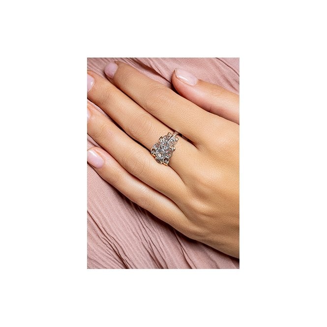 Tree of Life Silver Trilogy Ring, Size N