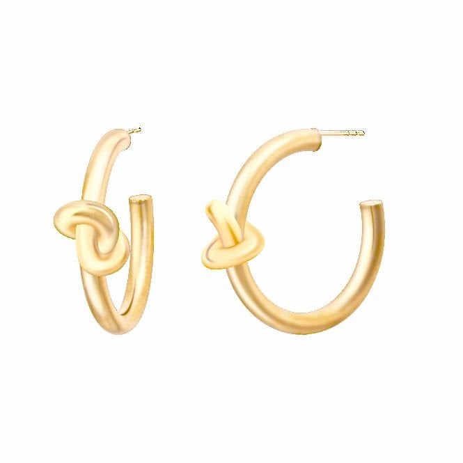 Love Knot Gold Hoop Earrings