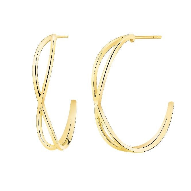 Kiss Gold Hoop Earrings