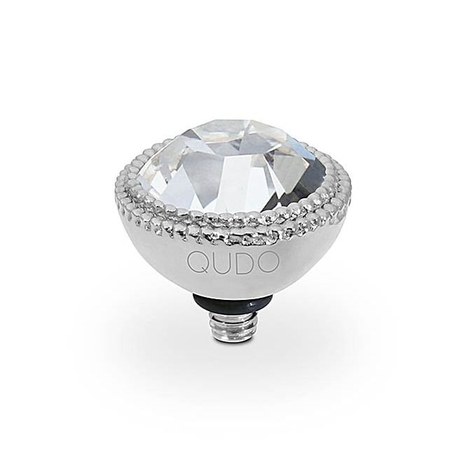 Fabero Silver and Clear Crystal Ring Gem Top, 11mm