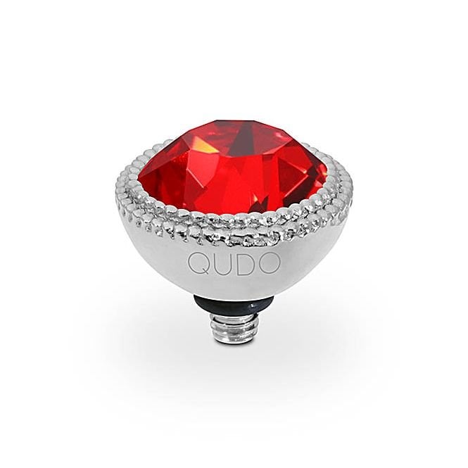 Fabero Silver and Light Siam Red Ring Gem Top, 11mm