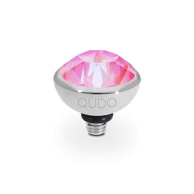 Bottone Silver and Lotus Pink Delite Ring Gem Top, 10mm