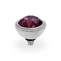 Fabero Silver and Purple Amethyst Ring Gem Top, 11mm