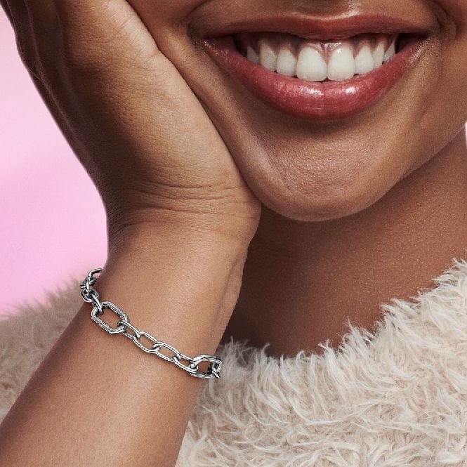 ME Silver Small Link Chain Bracelet, 23cm
