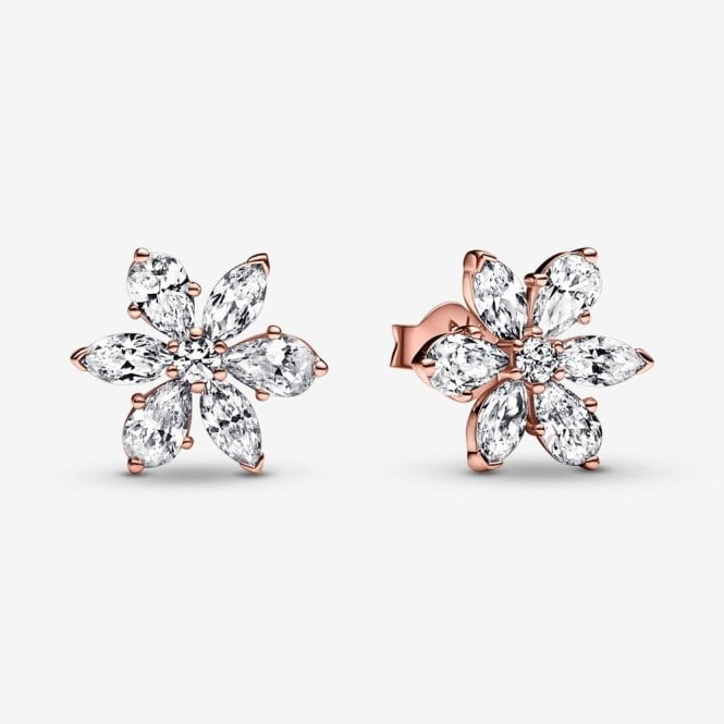 Pandora Sparkling Rose Herbarium Cluster Stud Earrings