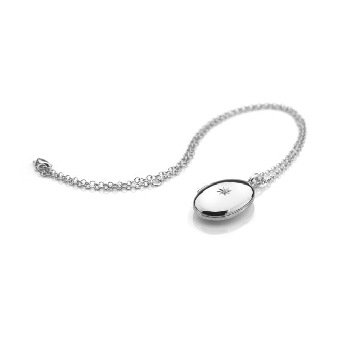 Silver Romantic Oval Locket
