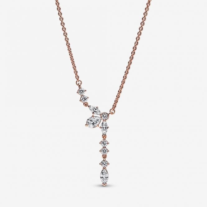 Sparkling Herbarium Cluster Drop Collier Necklace, 45cm
