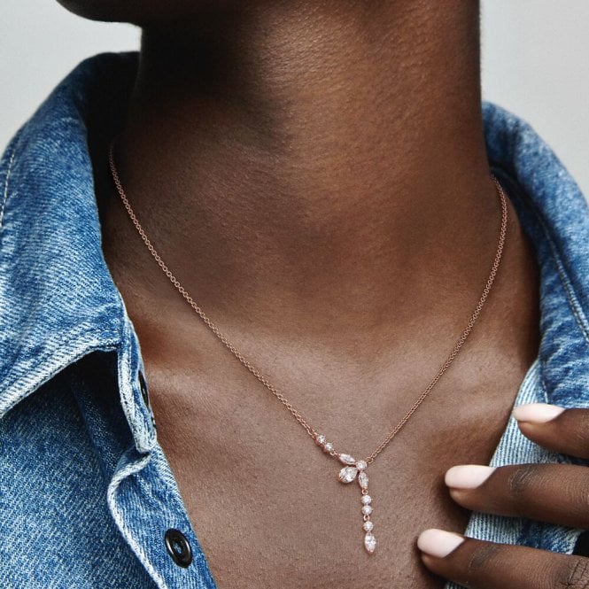 Sparkling Herbarium Cluster Drop Collier Necklace, 45cm