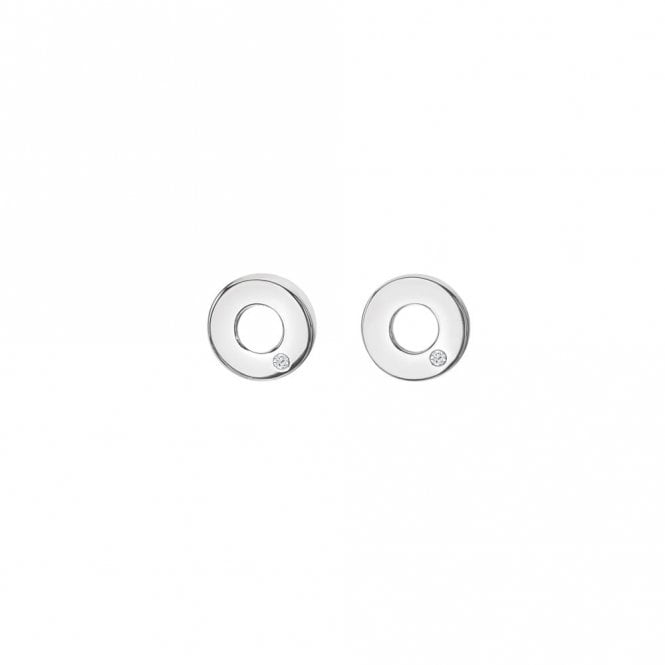 Silver Amulets Circle Earrings