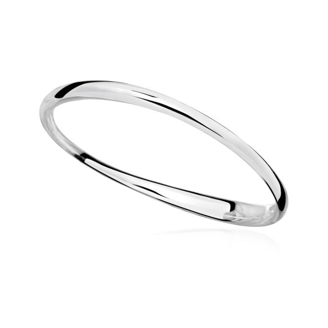 Light The Way Silver Bangle, Large