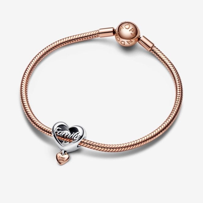 Love You Family Heart Charms