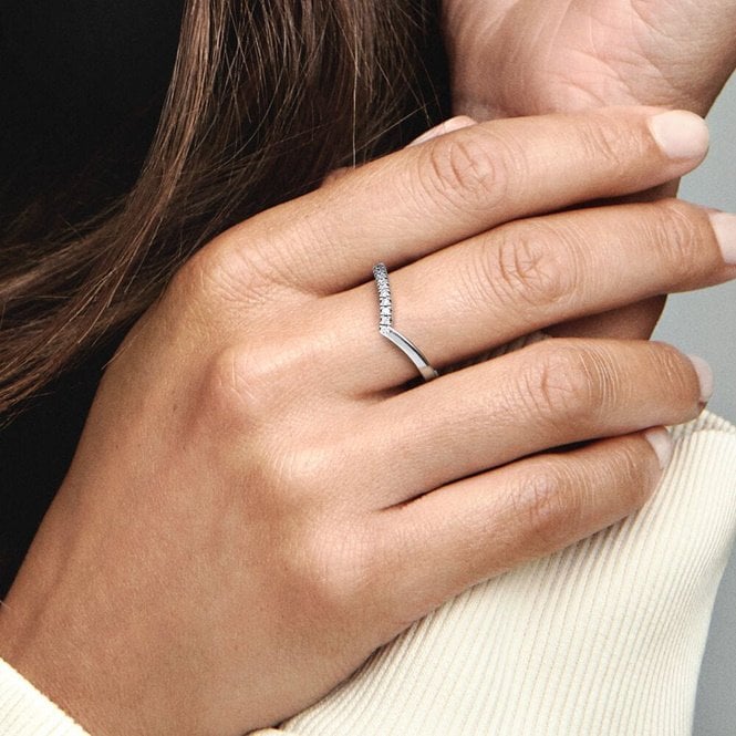 Timeless Wish Half Sparkling Ring, Size 58
