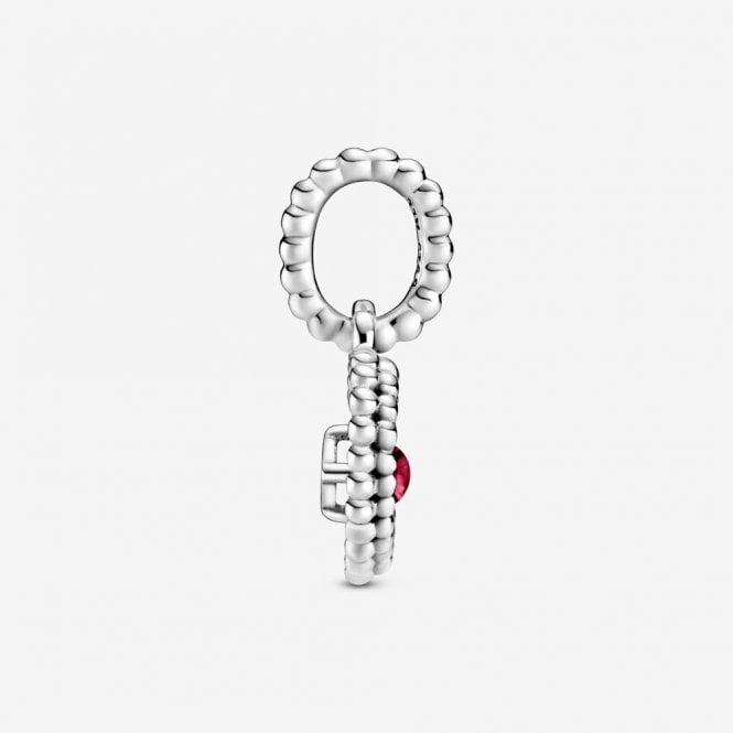 January Birthstone Heart Dangle Charms