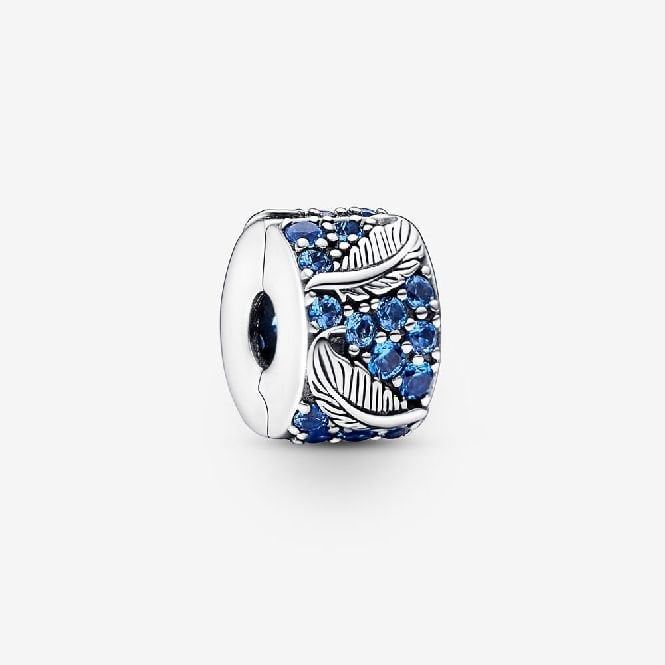 Curved Feather & Pave Clip Charms