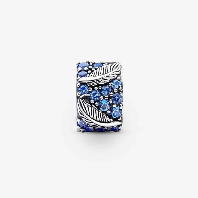 Curved Feather & Pave Clip Charms