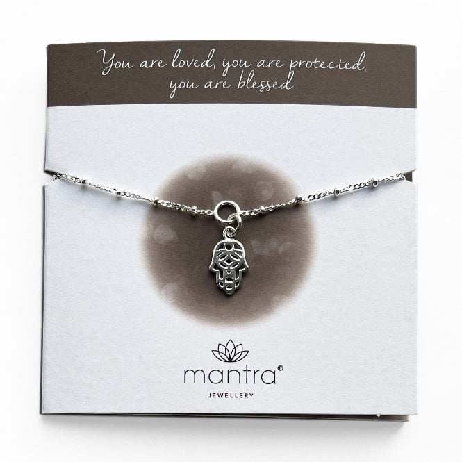 Hamsa Hand Charm Bracelet in Sterling Silver