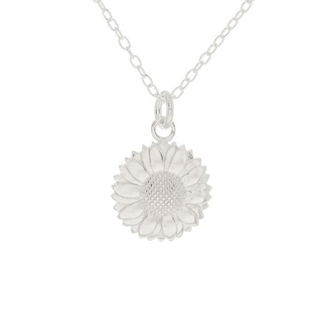 Sunflower Necklace in Sterling Silver
