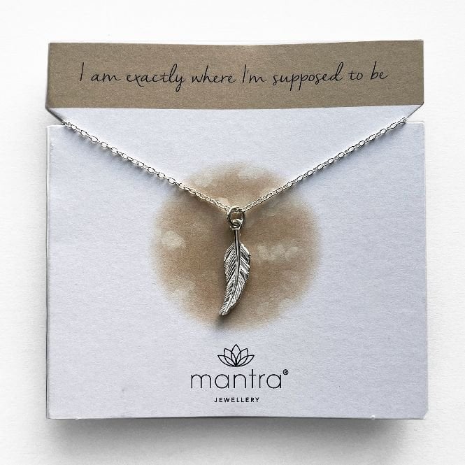 Feather Necklace in Sterling Silver