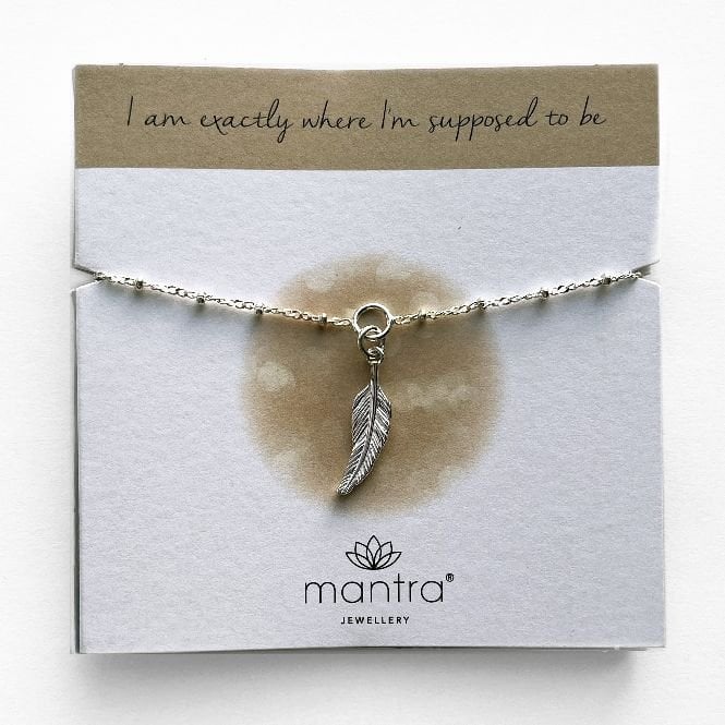 Feather Charm Bracelet in Sterling Silver