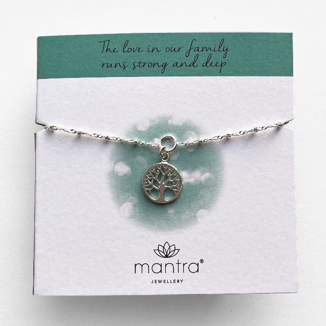 Family Tree Charm Bracelet in Sterling Silver