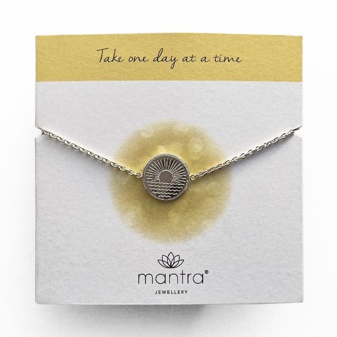 One Day at a Time Disc Bracelet in Sterling Silver