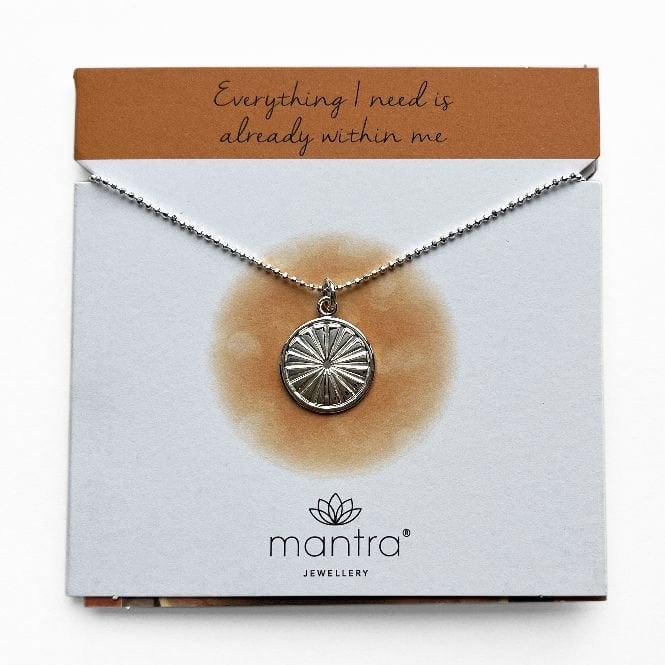 Everything I Need Disc Necklace in Sterling Silver
