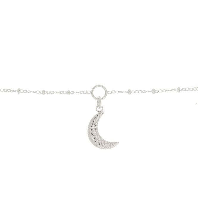 Crescent Moon Charm Bracelet in Sterling Silver