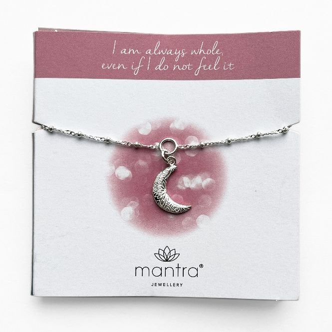 Crescent Moon Charm Bracelet in Sterling Silver