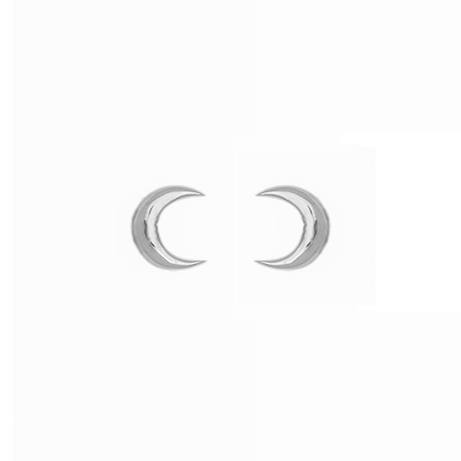 Crescent Moon Earrings in Sterling Silver