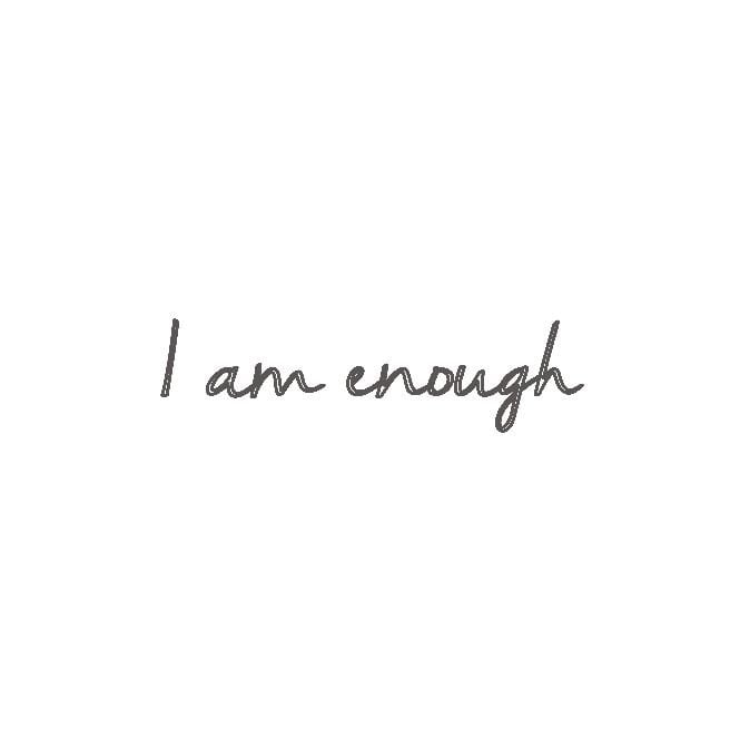 I am Enough Disc Necklace in Sterling Silver