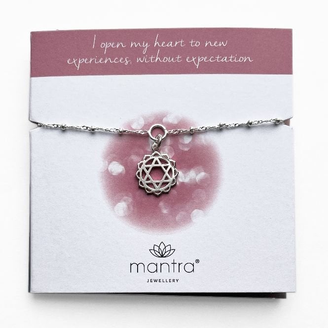 Heart Chakra Charm Bracelet in Sterling Silver