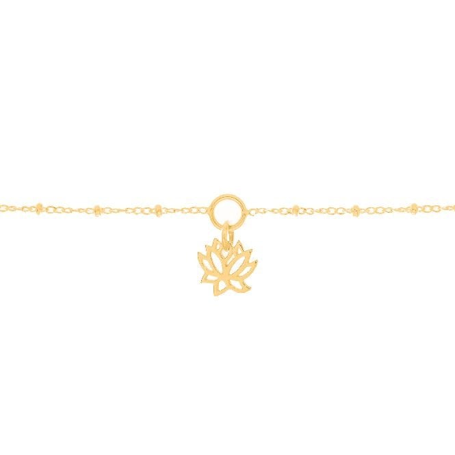 Lotus Charm Bracelet in Gold