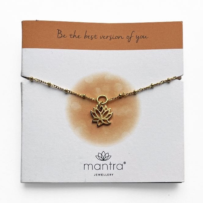 Lotus Charm Bracelet in Gold