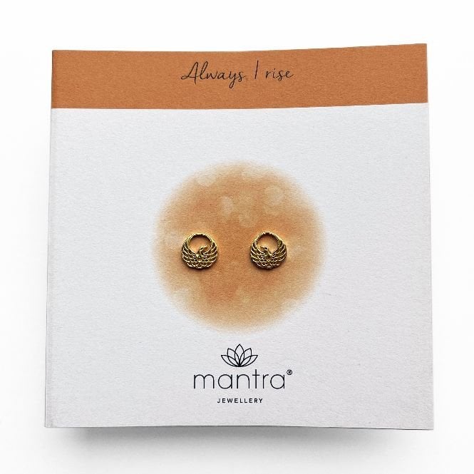 Phoenix Earrings in Gold