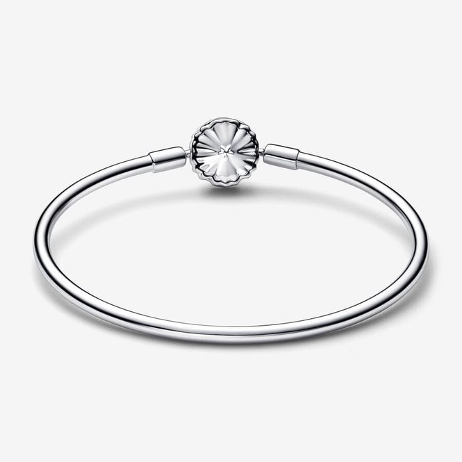 Moments Sparkling Snowflake Clasp Bangle, 17cm