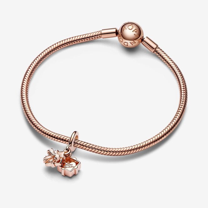 Rose Openable Birthday Giftbox Dangle Charms