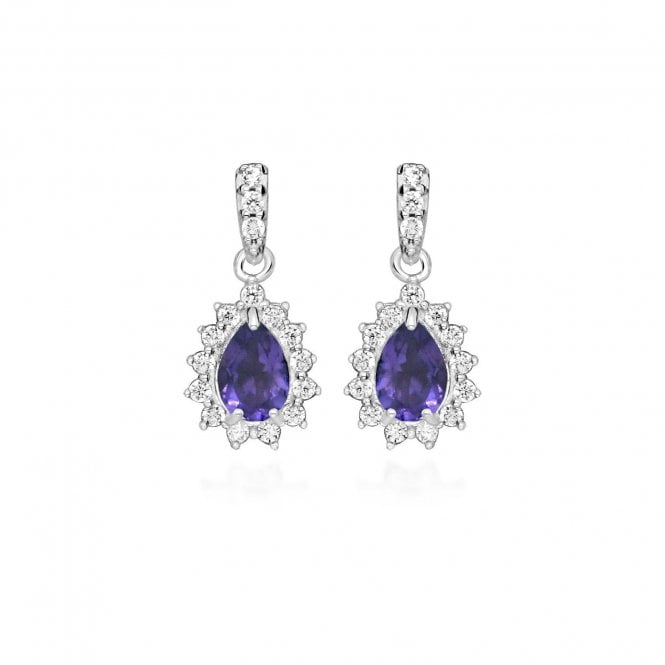 Hope Teardrop Purple Amethyst Drop Earrings