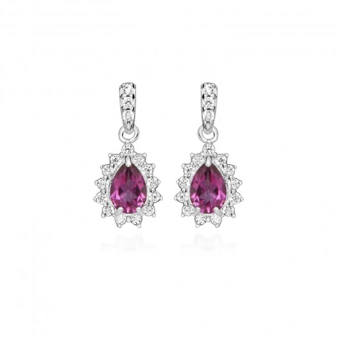 Hope Teardrop Pink Topaz Drop Earrings